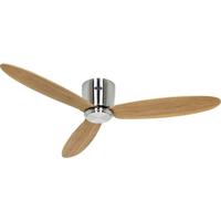 CasaFan ECO PLANO II 132 BN-EN WiFi Flügel Eiche natur Plafondventilator 28 W (Ø x h) 132 cm x 160 mm Chroom (geborsteld) Met afstandsbediening, Timer, Met - thumbnail