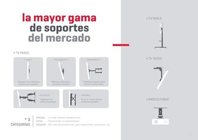 Muursteun voor tv met arm FONESTAR MOV-322BA