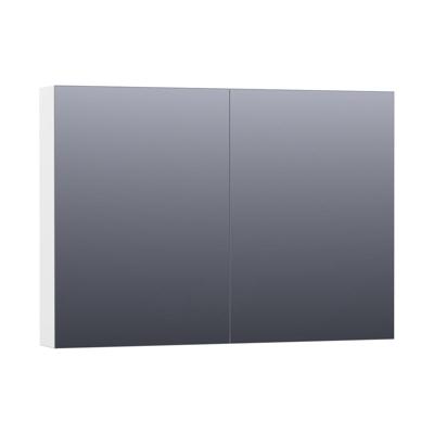 Brauer Impress Deluxe Spiegelkast - 100 cm - met interne en externe Verlichting - 2 Dubbelzijdige Spiegeldeuren - Mat Wit
