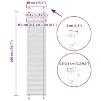Pliss rolgordijn 40x200 cm stofbreedte 39,4 cm bordeauxrood - thumbnail