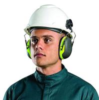 3M PELTOR X4P3 gehoorkappen met helmbevestiging Hi-Viz - thumbnail