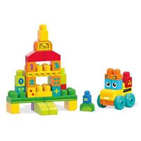 Mattel Mega bloks 1-2-3 tel bus met diverse blokken met cijfers - thumbnail