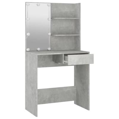 Kaptafel met LED-verlichting 74,5x40x141 cm betongrijs