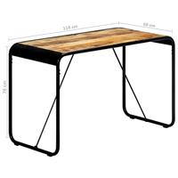 Eettafel 118x60x76 cm massief ruw mangohout - thumbnail