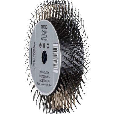 PFERD TOOLS 43502102 Poliscratch ronde borstel ongetordeerd RBU Ø 100 x 20 mm M14 staaldraad-Ø 0,60 voor haakse slijpers 5 stuk(s) PFERD TOOLS 43502102 Poliscratch ronde borstel ongetordeerd RBU Ø 100 x 20 mm M14 staaldraad-Ø 0,60 voor haakse slijpers 5 stuk(s)