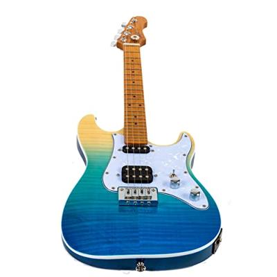 Flight Rock Series Pathfinder Tenor Transparent Blue elektrische solid body ukelele met gigbag - thumbnail