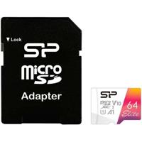 Silicon Power Elite Colorful 64 GB MicroSDHC UHS-I Klasse 10 (SP064GBSTXBV1V20SP) - thumbnail