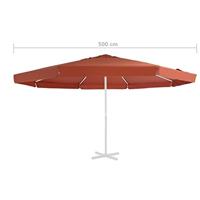 VidaXL Vervangingsdoek voor parasol 500 cm terracottakleurig - thumbnail