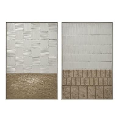 Canvas Home ESPRIT Wit Beige Modern Scandinavisch 83 x 4 x 123 cm (2 Stuks)