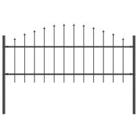 Tuinhek 6 pcs Grijs 170 x 140 cm Gepoedercoat staal - thumbnail