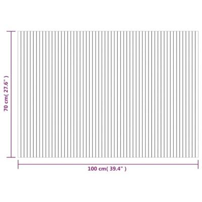 VidaXL Vloerkleed rechthoekig 70x100 cm bamboe zwart