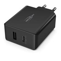 Ansmann Home Charger 247PD USB-oplader 45 W 1x USB-A, 1x USB-C USB PD Zwart Binnen - thumbnail