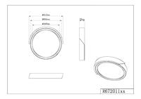 Trio Witte led plafonnièreJano Ø 32cm - R67201131 - thumbnail