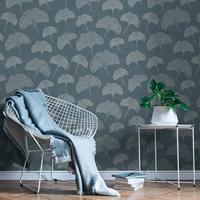 Livingwalls Profitex 2022 - Blauw - Bladeren - 389662 - thumbnail