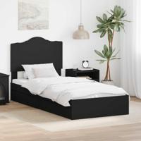Bedframe met lade met opslag Zwart 100 x 200 cm Bewerkt hout - thumbnail