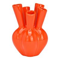 Vaas Aglio van keramiek, oranje (B/H/D) 15x20x15cm - thumbnail