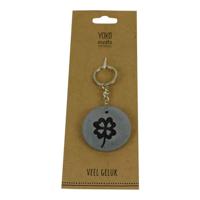 Sleutelhanger Zeepsteen Klavertje Vier - thumbnail