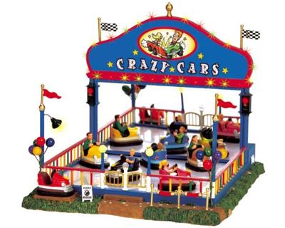 Kersthuisje Crazy cars LEMAX - Lemax