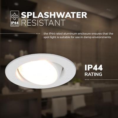Set van 6 Malta LED inbouwspots - 5 Watt 480 lumen - Dim to warm - Rond - Kantelbaar - IP44 waterdicht - Wit - Incl. Quick Connector box Set van 6 Malta LED inbouwspots - 5 Watt 480 lumen - Dim to warm - Rond - Kantelbaar - IP44 waterdicht - Wit - Incl. Quick Connector box