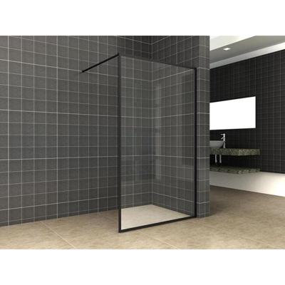 Wiesbaden Douchewand Square 10mm 100x200cm Stabilisatiestang | Nano Coating | Mat Zwart | Inloopdouche Wiesbaden Douchewand Square 10mm 100x200cm Stabilisatiestang | Nano Coating | Mat Zwart | Inloopdouche