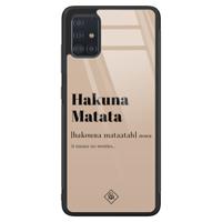 Samsung Galaxy A51 glazen hardcase - Hakuna Matata - thumbnail