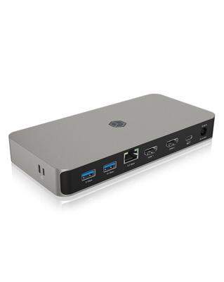 ICY BOX IB-DK2880-C41 Bedraad USB4 Antraciet, Zwart ICY BOX IB-DK2880-C41 Bedraad USB4 Antraciet, Zwart
