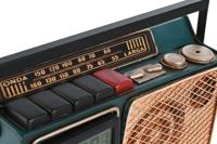 Bordsklocka Home ESPRIT Gouden Donkergroen Metaal Radio 24 x 8 x 17 cm - thumbnail