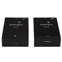 StarTech.com USB 2.0 Extender via Cat5e/Cat6 kabel (RJ45) - Tot 165ft (50m) - High Speed USB Port Extender Adapter Kit - Aangedreven - USB over Ethernet-kabelextender - 480 Mbps - Metaal (USB2001EXTV) - thumbnail