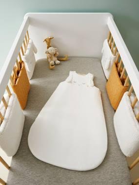 Kinderbedbumper / boxbumper PETIT MOUTON Oeko-Tex®. ecru / honing