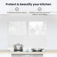 VidaXL Keuken achterwand doorzichtig 70 x 50 cm gehard glas - thumbnail