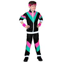Zwart 80&apos;s Disco Trainingspak Kind - thumbnail