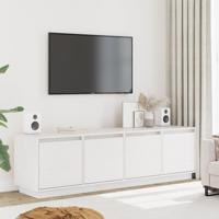 Tv-meubel 156x37x45 cm massief grenenhout wit - thumbnail