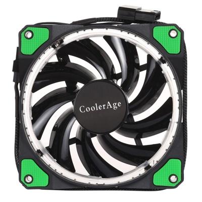 Kleur LED 12cm 3pin Computer onderdelen Chassis Fan Computer als Host voor Fan stille ventilator koeling met macht aansluitkabel (groene Light)(Green