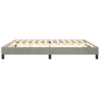 Boxspringframe fluweel lichtgrijs 200x200 cm Boxspringframe fluweel lichtgrijs 200x200 cm