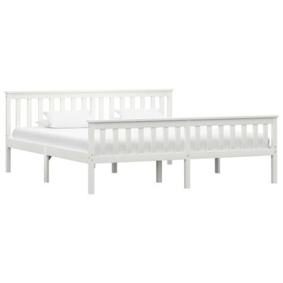 Bedframe massief grenenhout wit 180x200 cm Bedframe massief grenenhout wit 180x200 cm