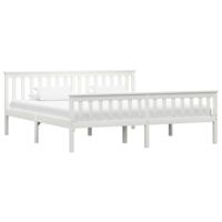 Bedframe massief grenenhout wit 180x200 cm - thumbnail