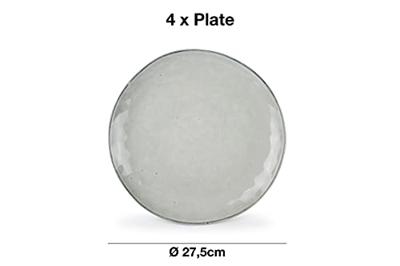 Salt & Pepper Serviesset Artisan Green - 12-delig / 4 personen - 4 dinerborden, 4 ontbijtborden en 4 kommen