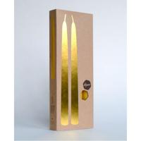 Bijenwas Dinerkaars wit in geschenkverpakking Ø2,2 x 30cm - 2 kaarsen - thumbnail