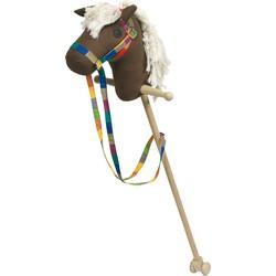 Goki houten stokpaard bruin