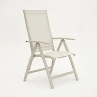 Tuinstoel Primero Verstelbaar Crème - thumbnail