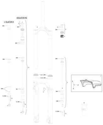 ROCKSHOX verende voorvork "domain rc3" sus.fork rs dom.gold is. rc3 27,5"+/29"boost 180mm