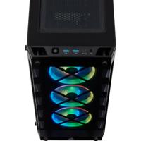 iCUE 465X RGB - Midtowermodel - ATX - geen voeding (ATX) - 3x RGB fan - USB/Audio - zwart - thumbnail