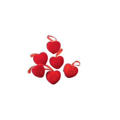 Hart hanger x6 liefde 5x4,5x2cm