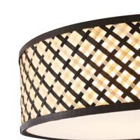 QAZQA Oosterse plafondlamp rotan met zwart 40cm - Tremmo - thumbnail