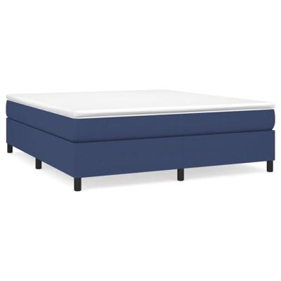 Boxspring met matras stof blauw 180x200 cm