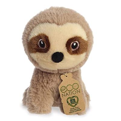 Eco Nation Pluchen knuffel - mini - luiaard - 13 cm