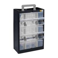 Allit 466260 Opbergkast voor kleine onderdelen VarioPlus DrawBox C 40 (b x h x d) 300 x 465 x 155 mm Zwart, Grijs 1 stuk(s) - thumbnail