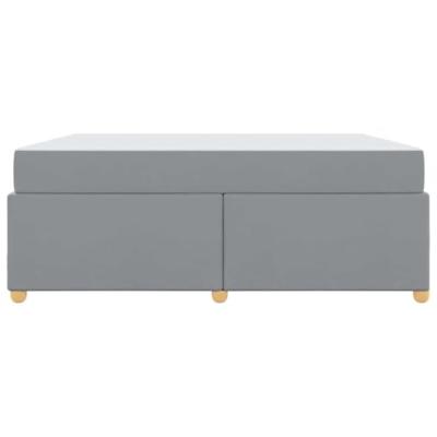 Bedframe met matras Lichtgrijs 180 x 200 cm Stof