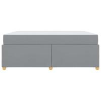 Bedframe met matras Lichtgrijs 180 x 200 cm Stof - thumbnail