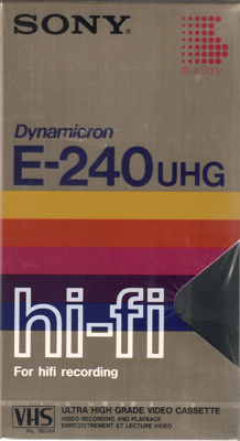 Sony VHS videoband UHG HiFi 240 (4 uur) Sony VHS videoband UHG HiFi 240 (4 uur)